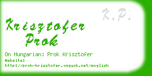 krisztofer prok business card